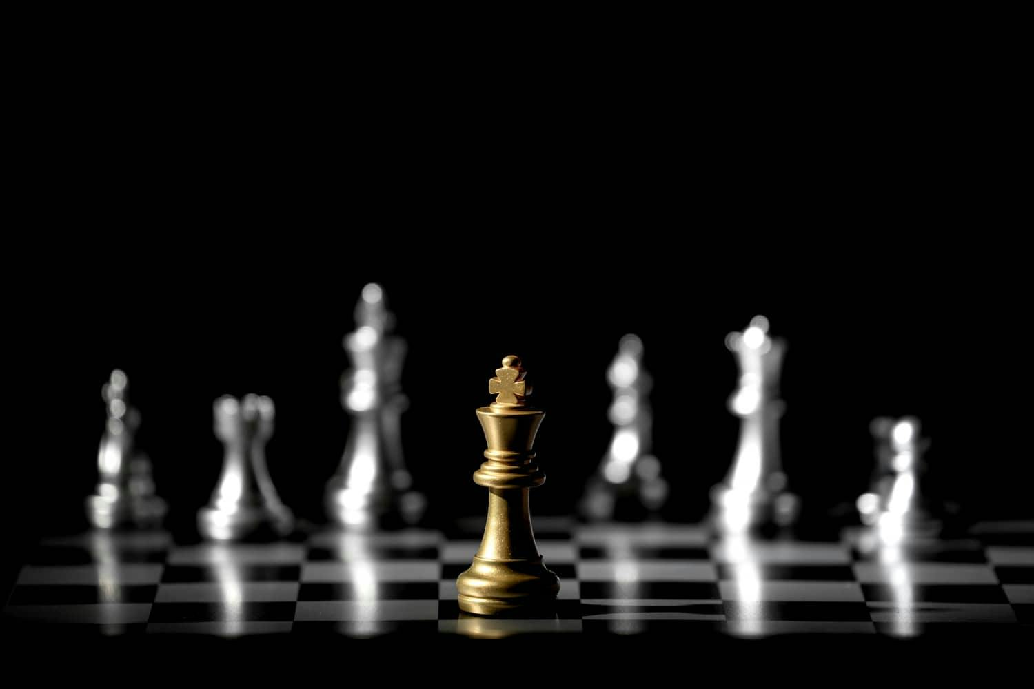 chess with dark background
